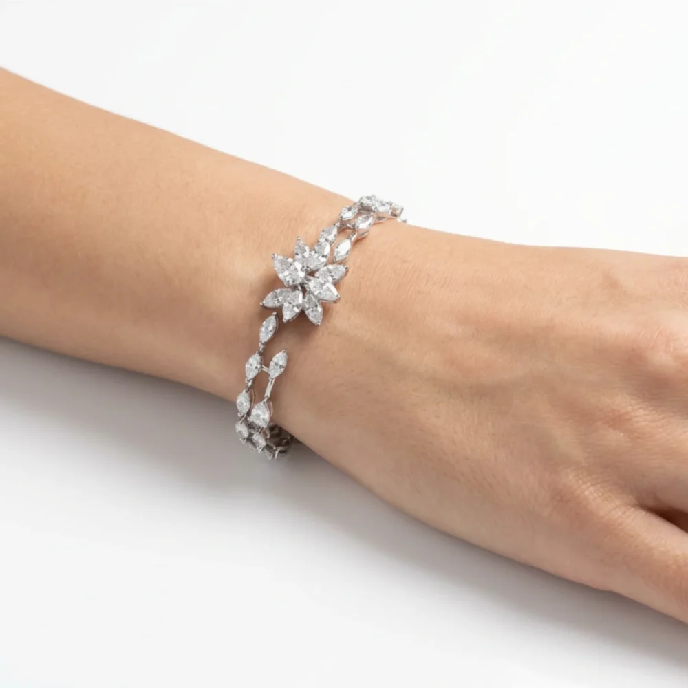 Elysian Blossom Diamond Vine Bangle