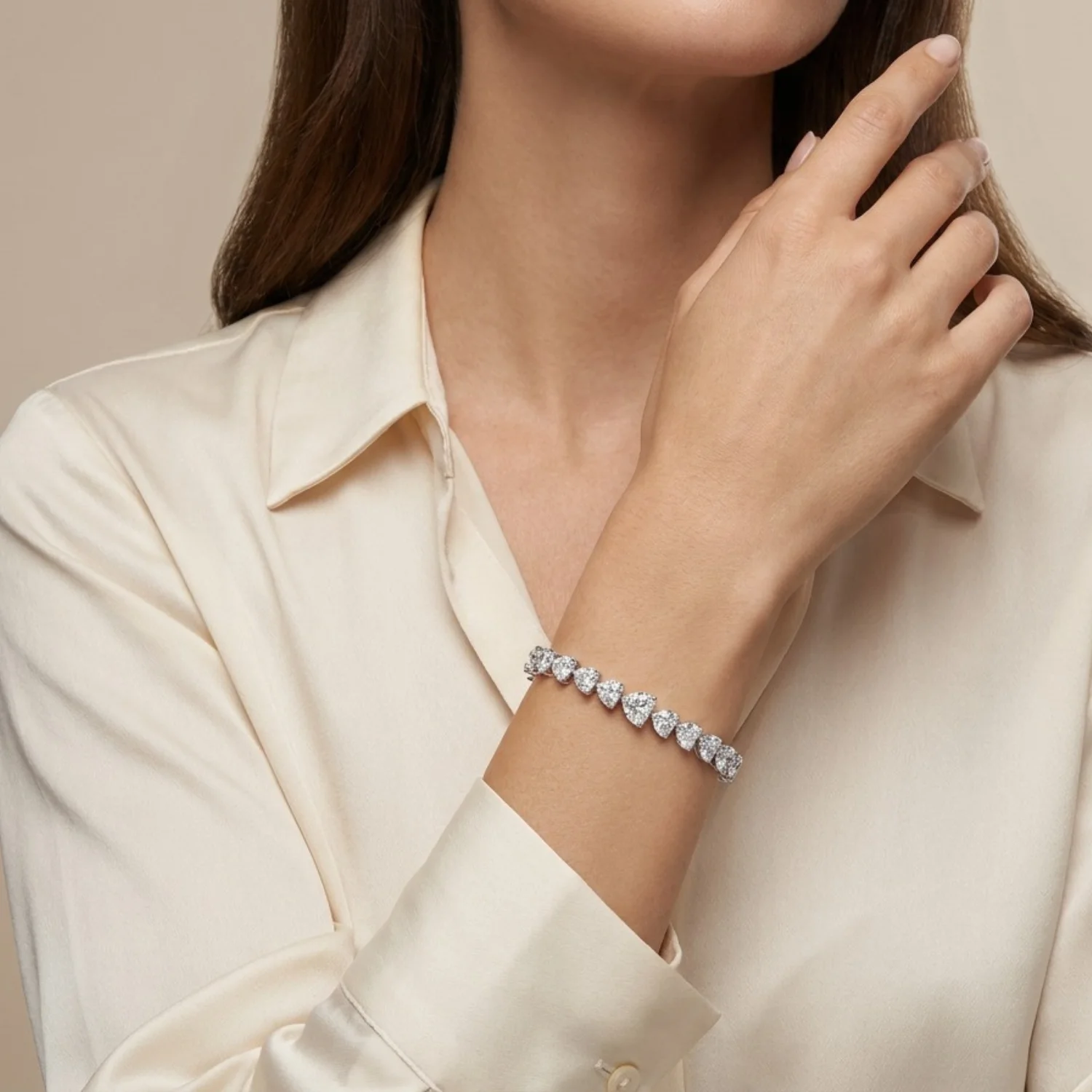 BGBR9284 – Valentina Heart Diamond Bracelet Model