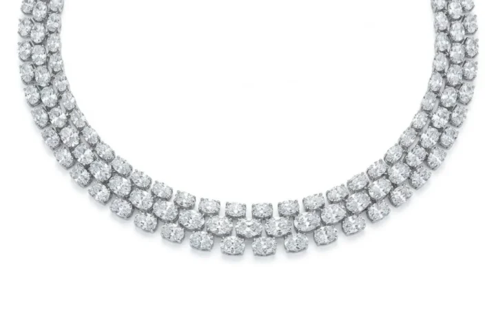 BGNK8565 18KW OVL NECKLACE