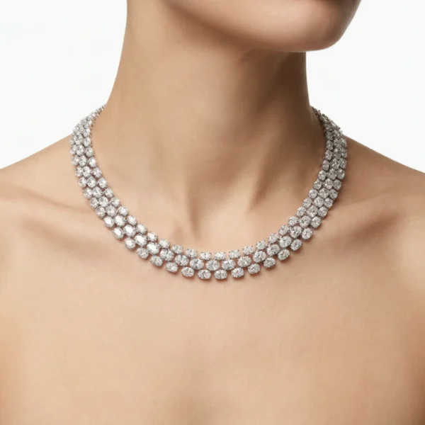 BGNK8565 18KW OVL NECKLACE model