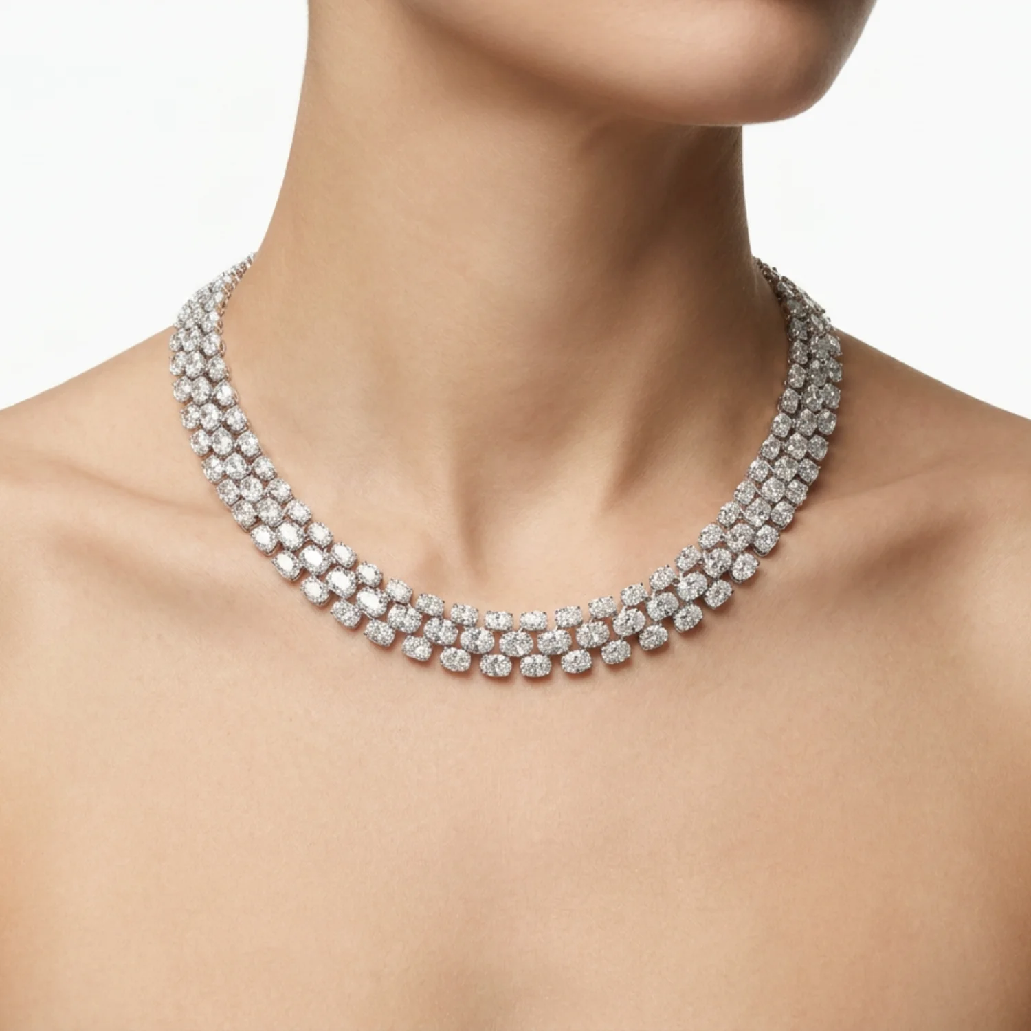 BGNK8565 18KW OVL NECKLACE model