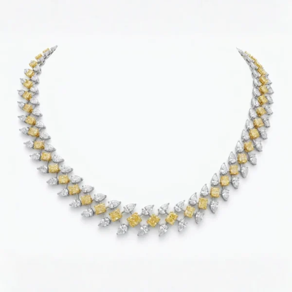 BGNK9070 18KWY PR RAD NECKLACE