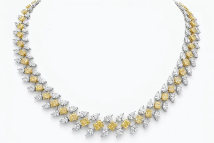 BGNK9070 18KWY PR RAD NECKLACE