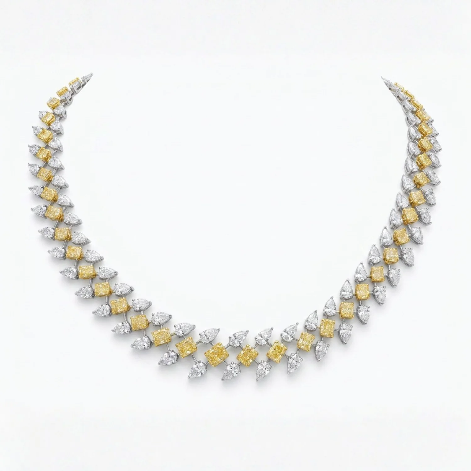 BGNK9070 18KWY PR RAD NECKLACE