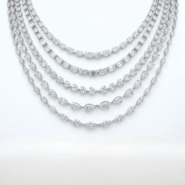 BGNK9438 18KW MIX NECKLACE