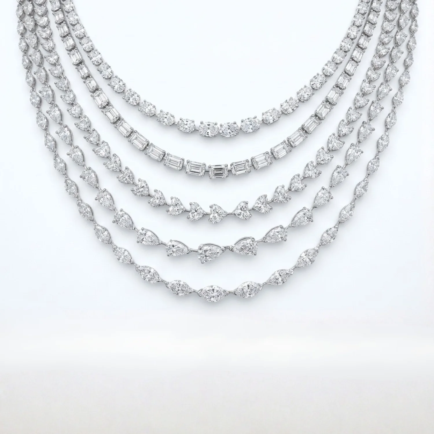 BGNK9438 18KW MIX NECKLACE