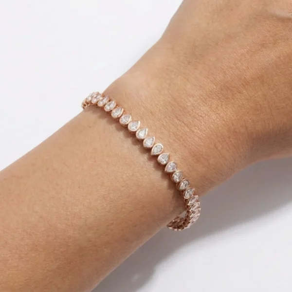 BSBR4810 - Rosé Teardrop Diamond Tennis Bracelet model