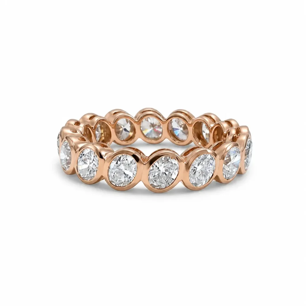 Rosé Oval Diamond Eternity 18KR OVL Ring