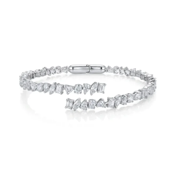 white bg - BGBN5199 - Ellara Diamond Cascade Bracelet