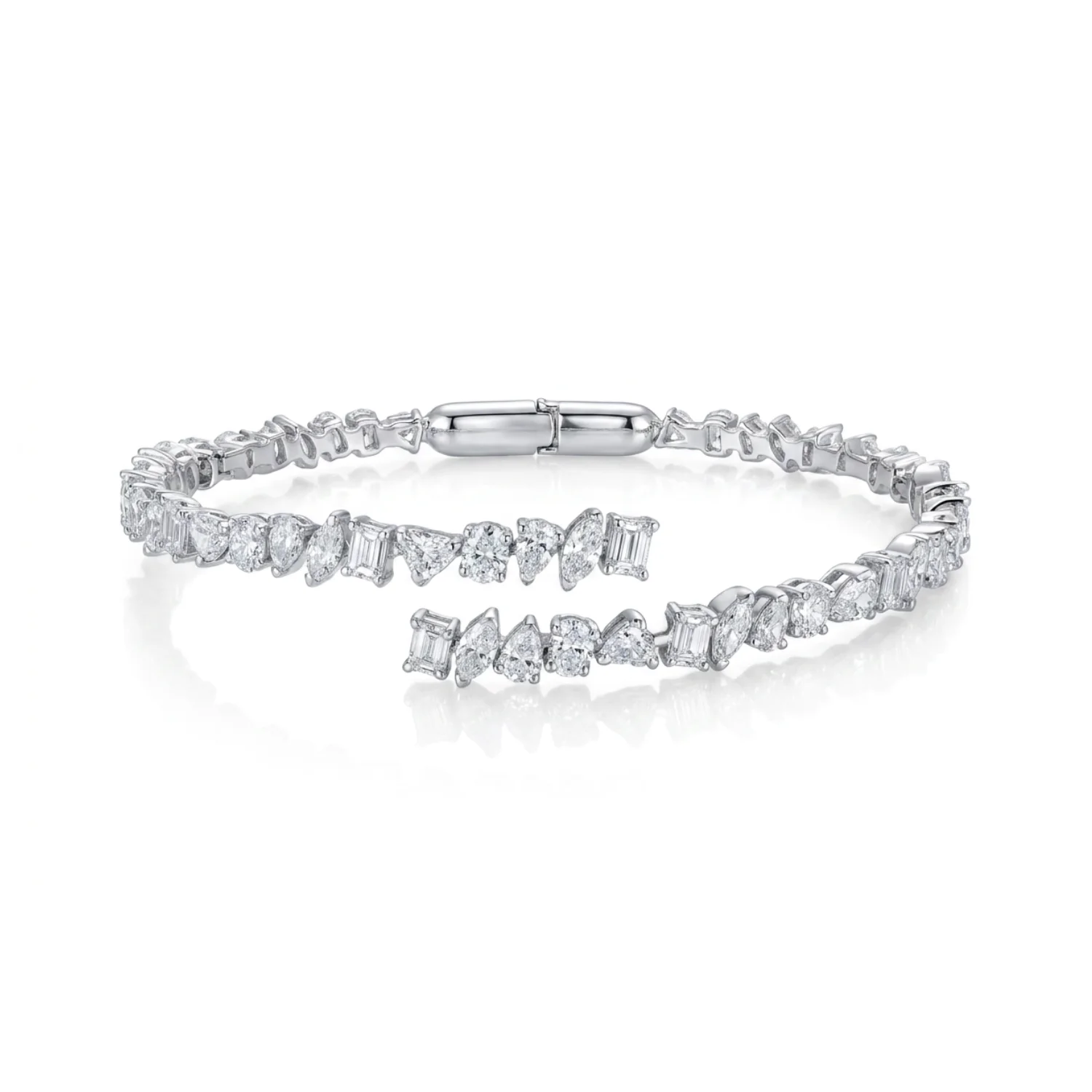 white bg – BGBN5199 – Ellara Diamond Cascade Bracelet