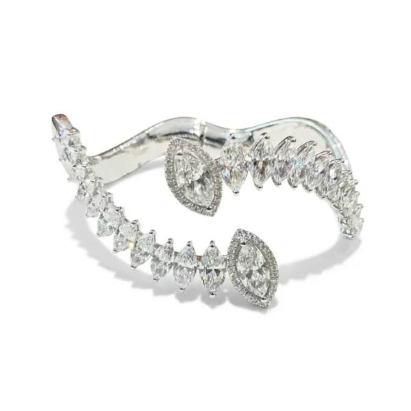 white bg - BGBN7709 - Imperial Marquise Diamond Bracelet