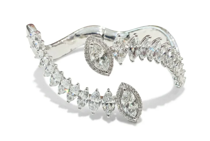 white bg - BGBN7709 - Imperial Marquise Diamond Bracelet