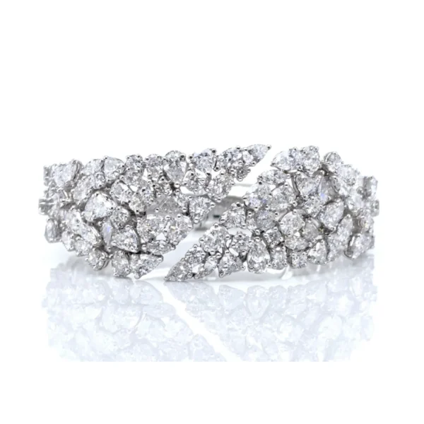 white bg - BGBN7867 - Celestial Cluster Diamond Bracelet