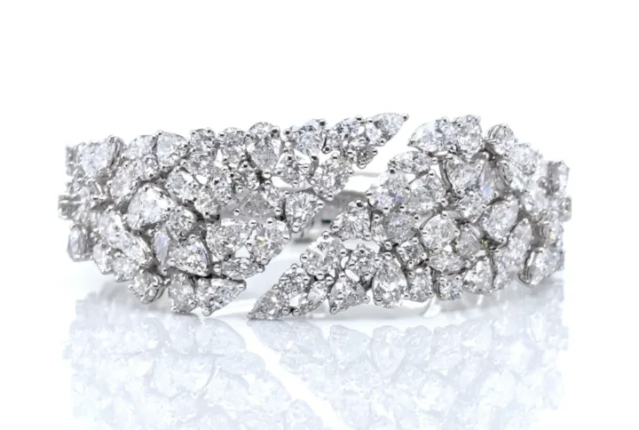 white bg - BGBN7867 - Celestial Cluster Diamond Bracelet