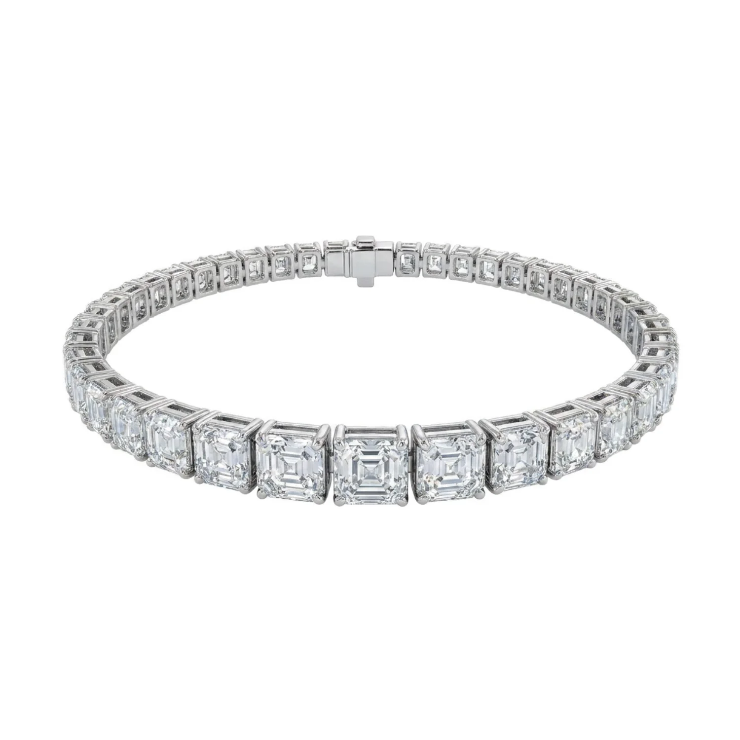 white bg – BGBR6482 – Arden Emerald-Cut Diamond Tennis Bracelet