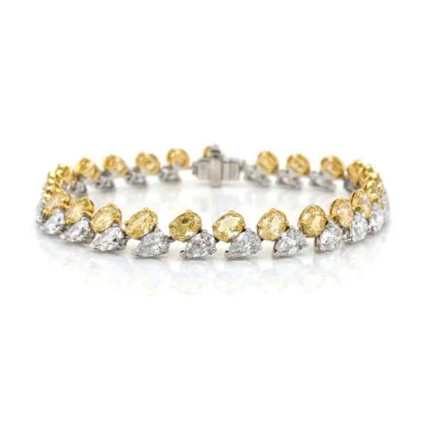 white bg - BGBR7486 - Sunlit Duet Diamond Bracelet