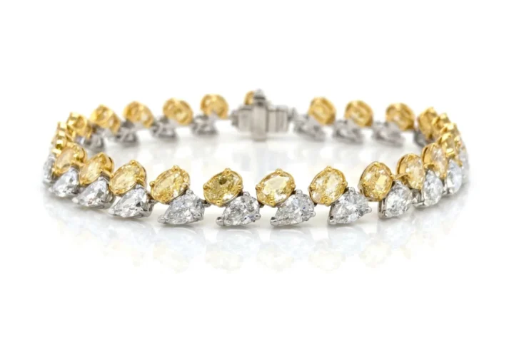 white bg - BGBR7486 - Sunlit Duet Diamond Bracelet