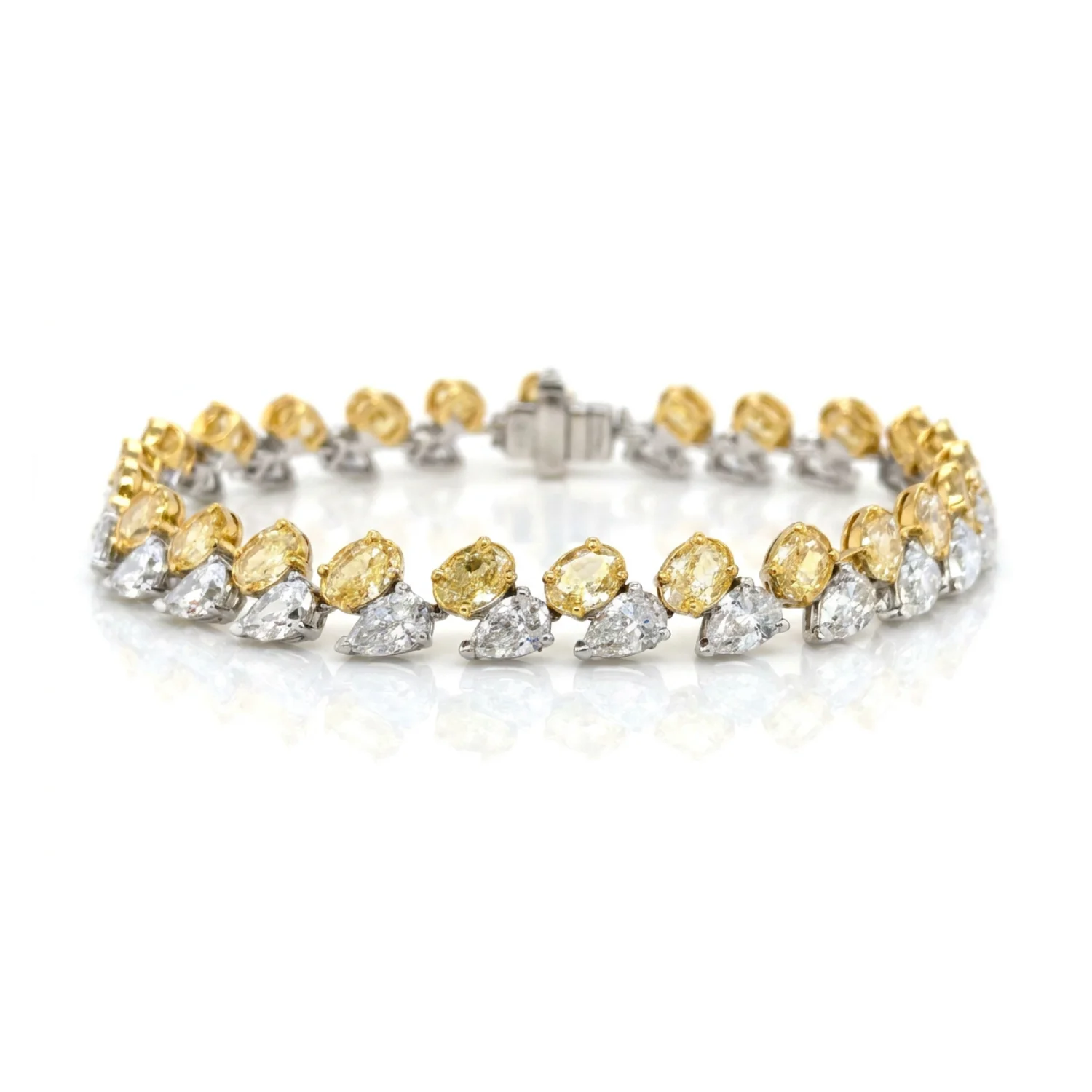 white bg – BGBR7486 – Sunlit Duet Diamond Bracelet