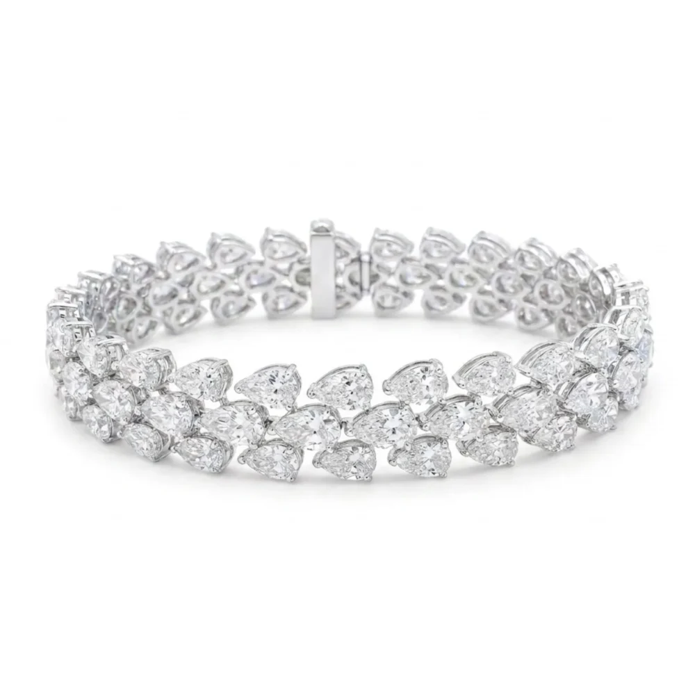 Celestial Vine Pear Diamond Bracelet