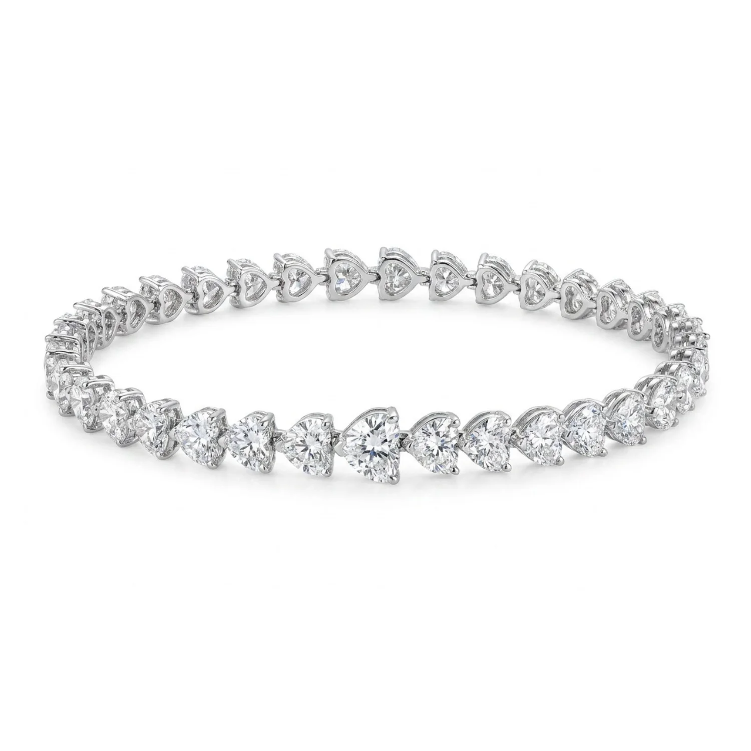 white bg – BGBR9284 – Valentina Heart Diamond Bracelet