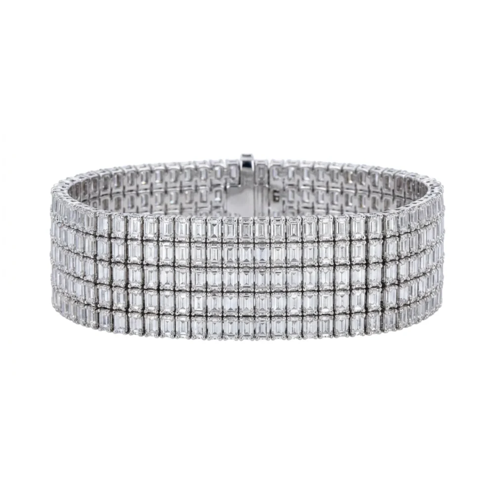 Grand Palais Five-Row Emerald-Cut Diamond Bracelet