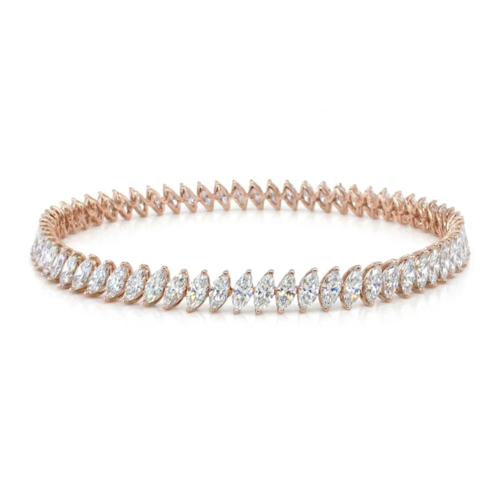 Rosé Marquis Diamond Tennis Bracelet