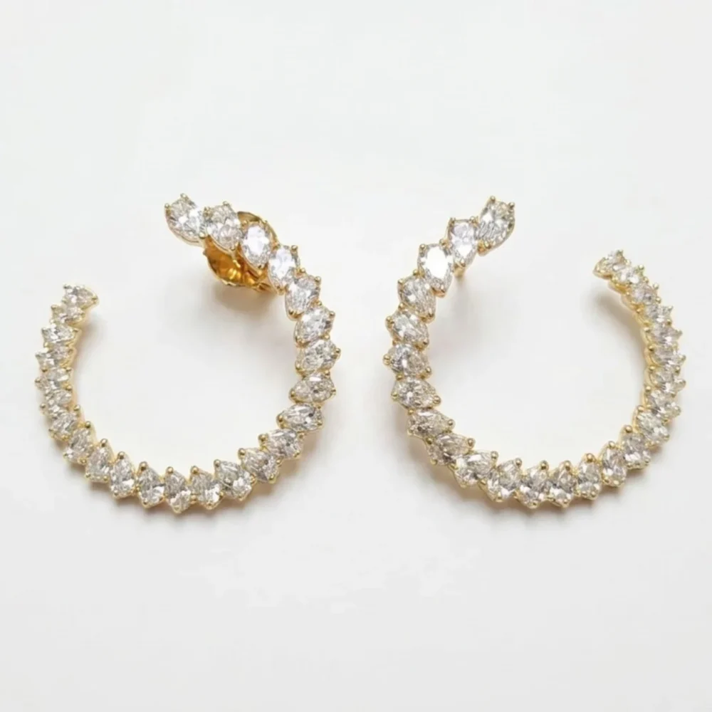 Marquise Moon 18KY PR Earring