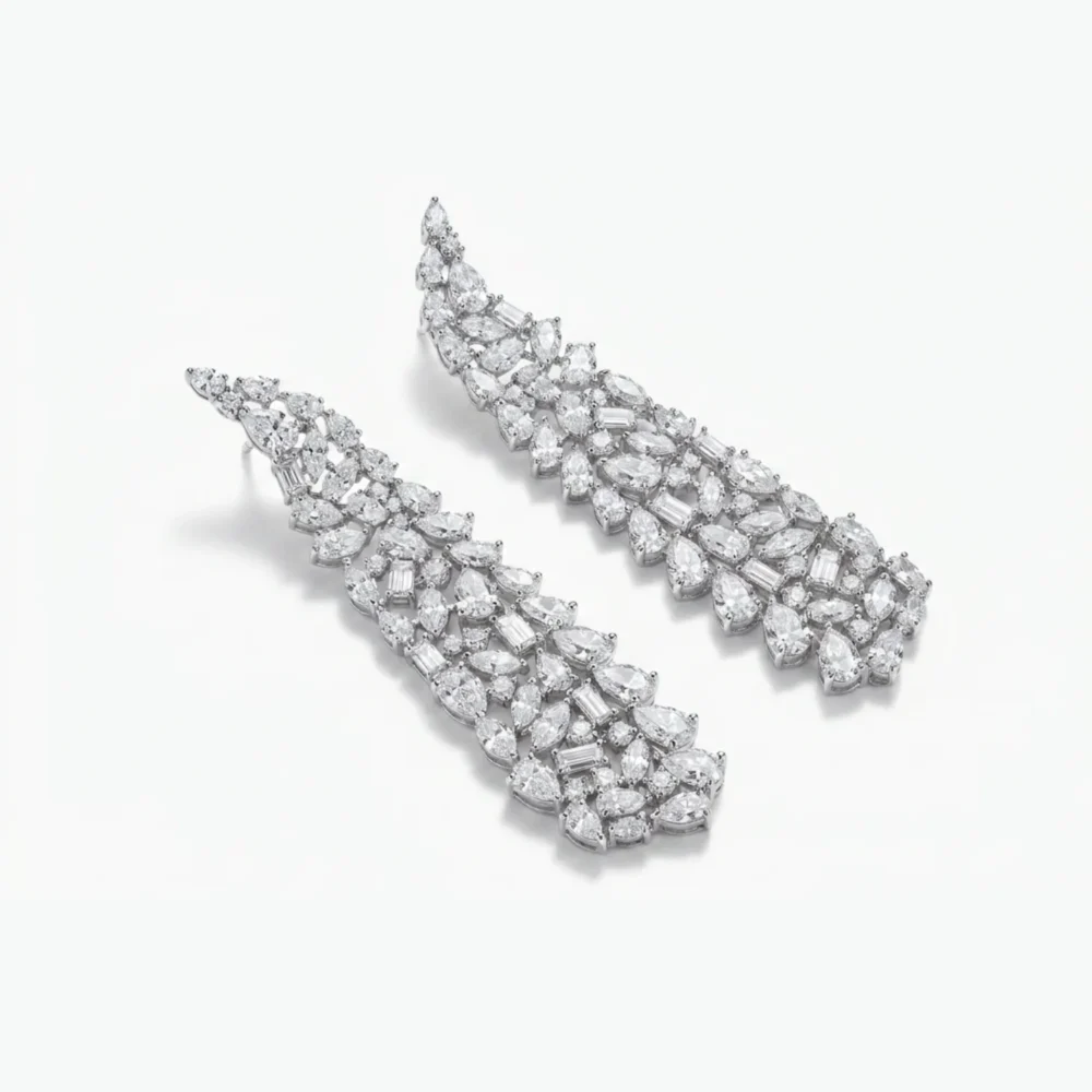 Royal Plume 18KW Earring