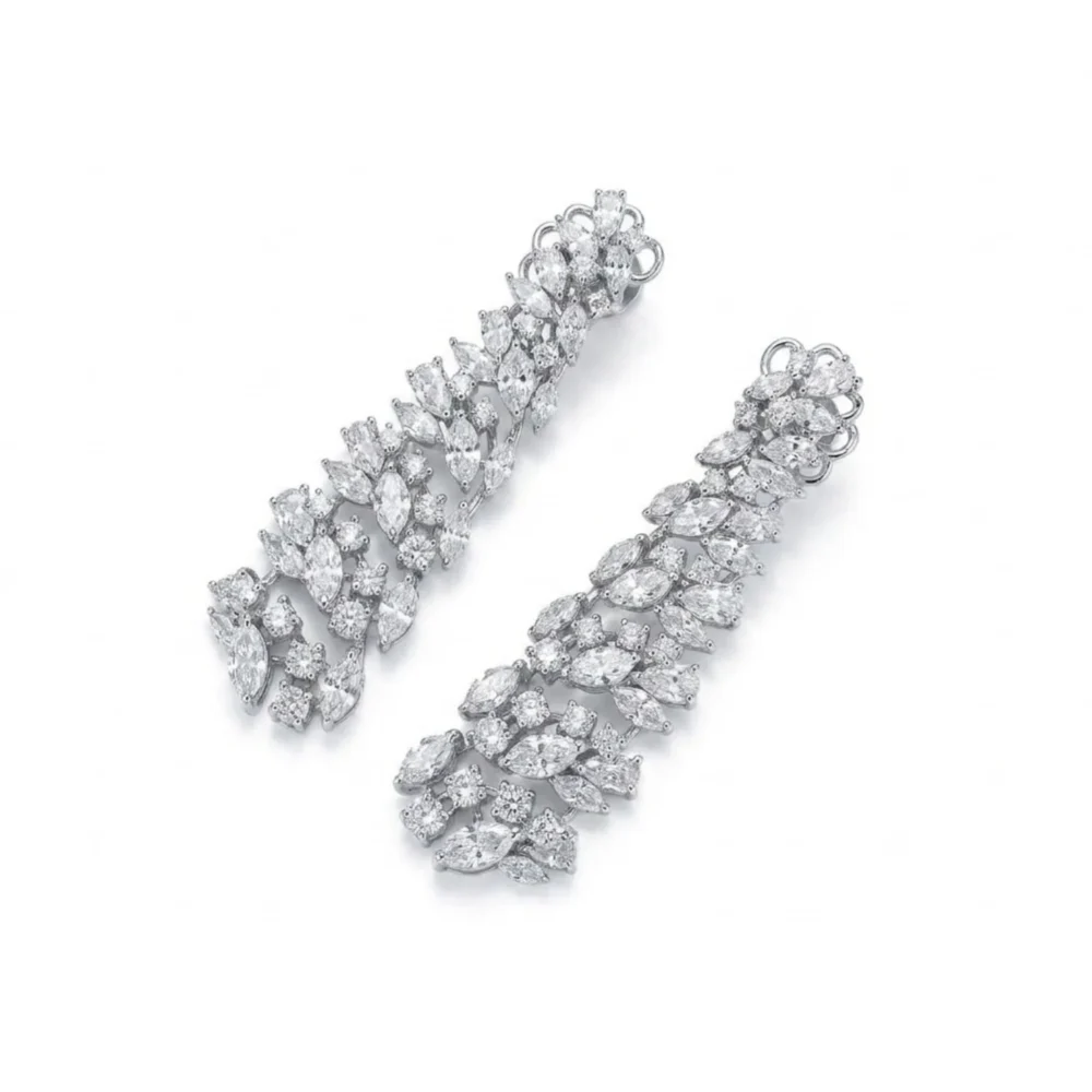 Crystal Fern 18KWY MIX Earring