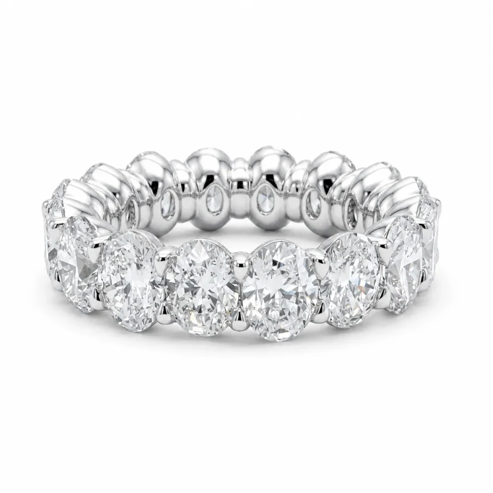 Eterna Cluster Diamond 18W OVL Ring