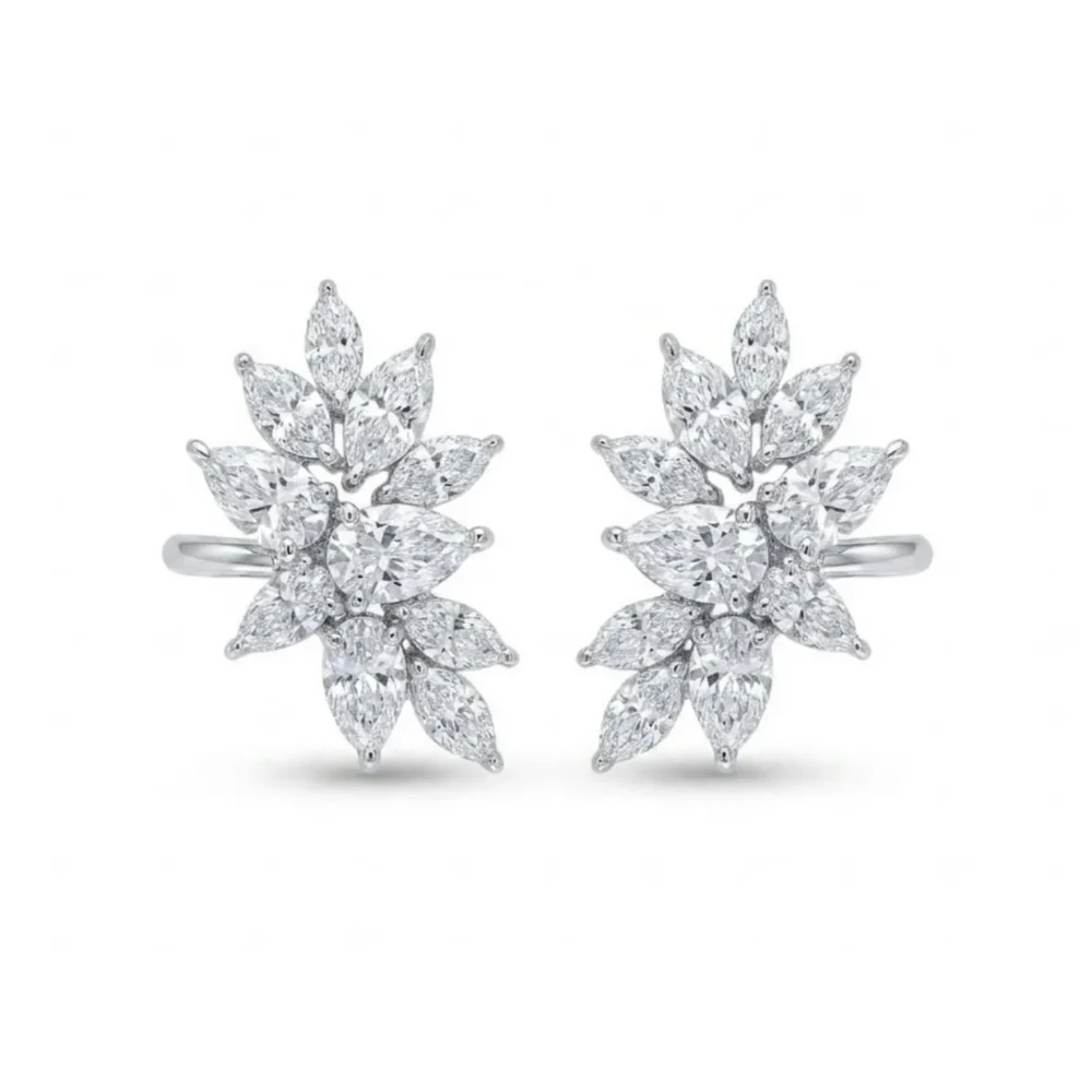 Celestial Bouquet 18KW PR MQ Earring