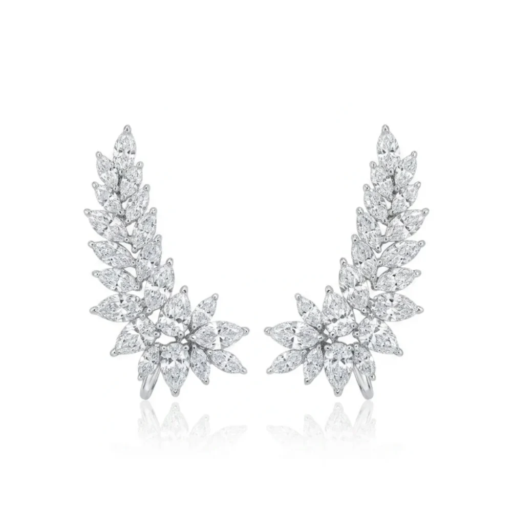 Crystal Laurel 18KW PR MQ Earring